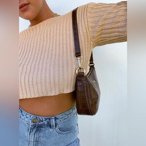 Princess Polly Peta & Jain Piper Bag Chocolate Croc